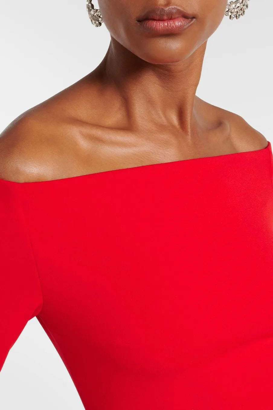 Floria Off Shoulder Oversized Cuffs Maxi Dress