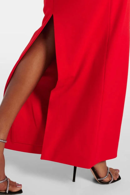 Floria Off Shoulder Oversized Cuffs Maxi Dress