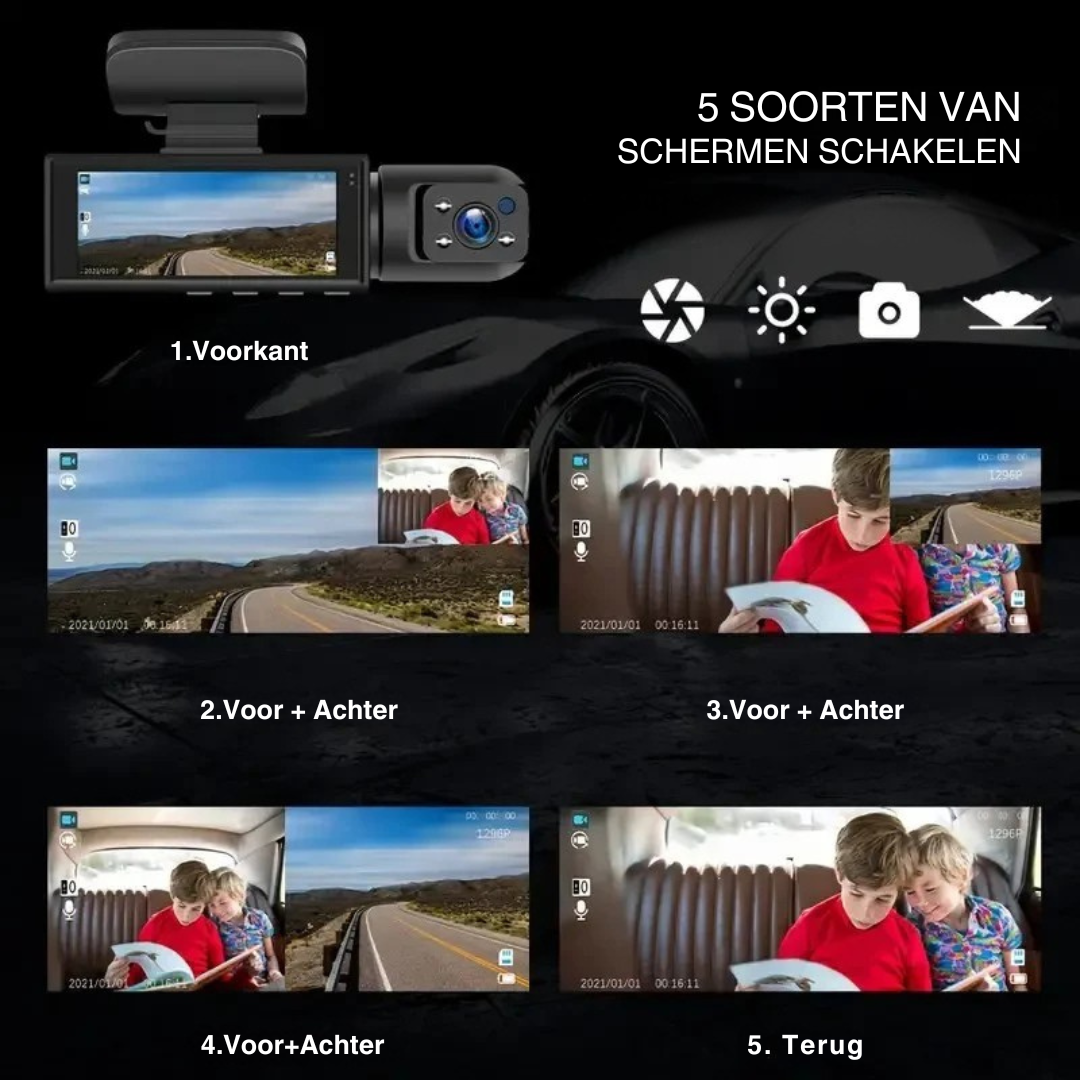 Lush DriveView Pro | Double lens for full coverage