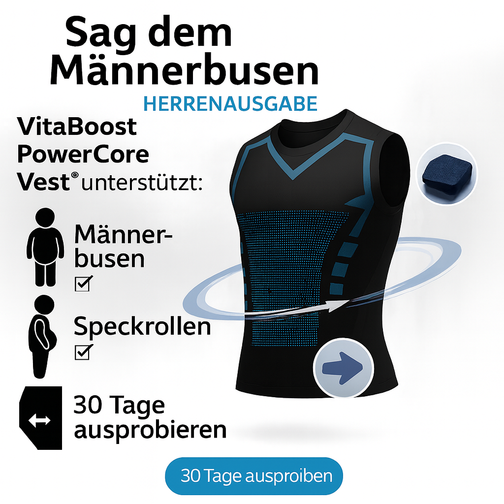 VitaBoost PowerCore Vest™ | Fitter. Straffer. Selbstbewusster.