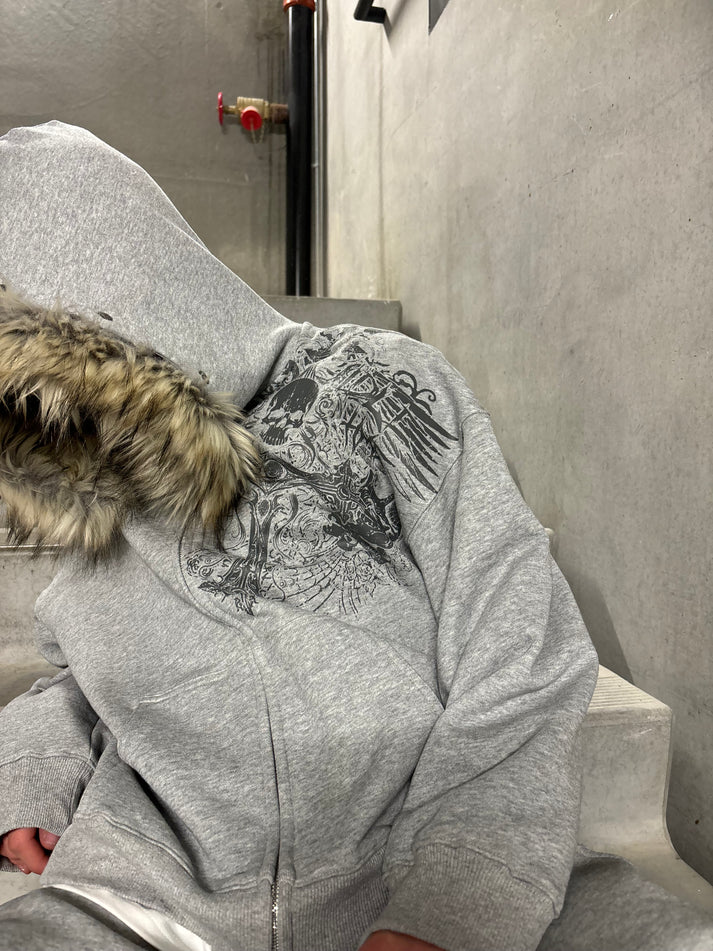 Taiga Lush | Fur Zip Hoodie