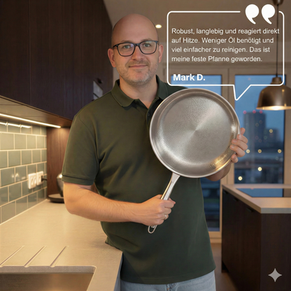 Titanium Hammered Pan Pro | Die einzige Antihaftpfanne, die Ihr Essen nicht vergiftet