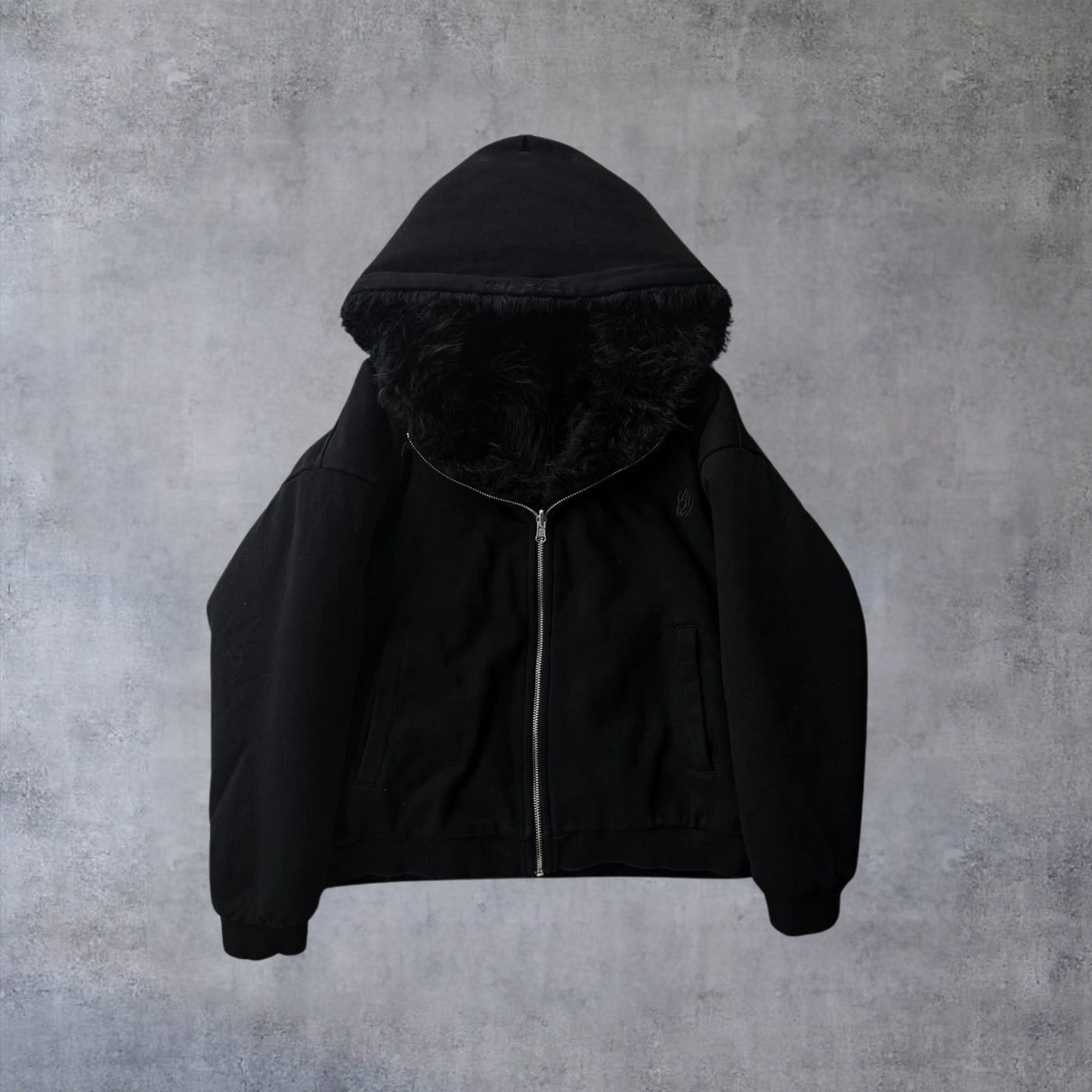 LUSH YETI FUR REVERSIBLE ZIP HOODIE JACKET