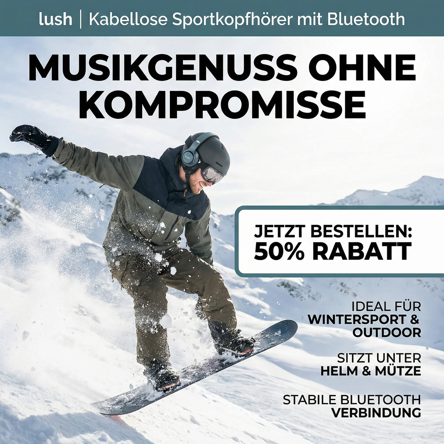 Lush | Kabellose Sportkopfhörer mit Bluetooth