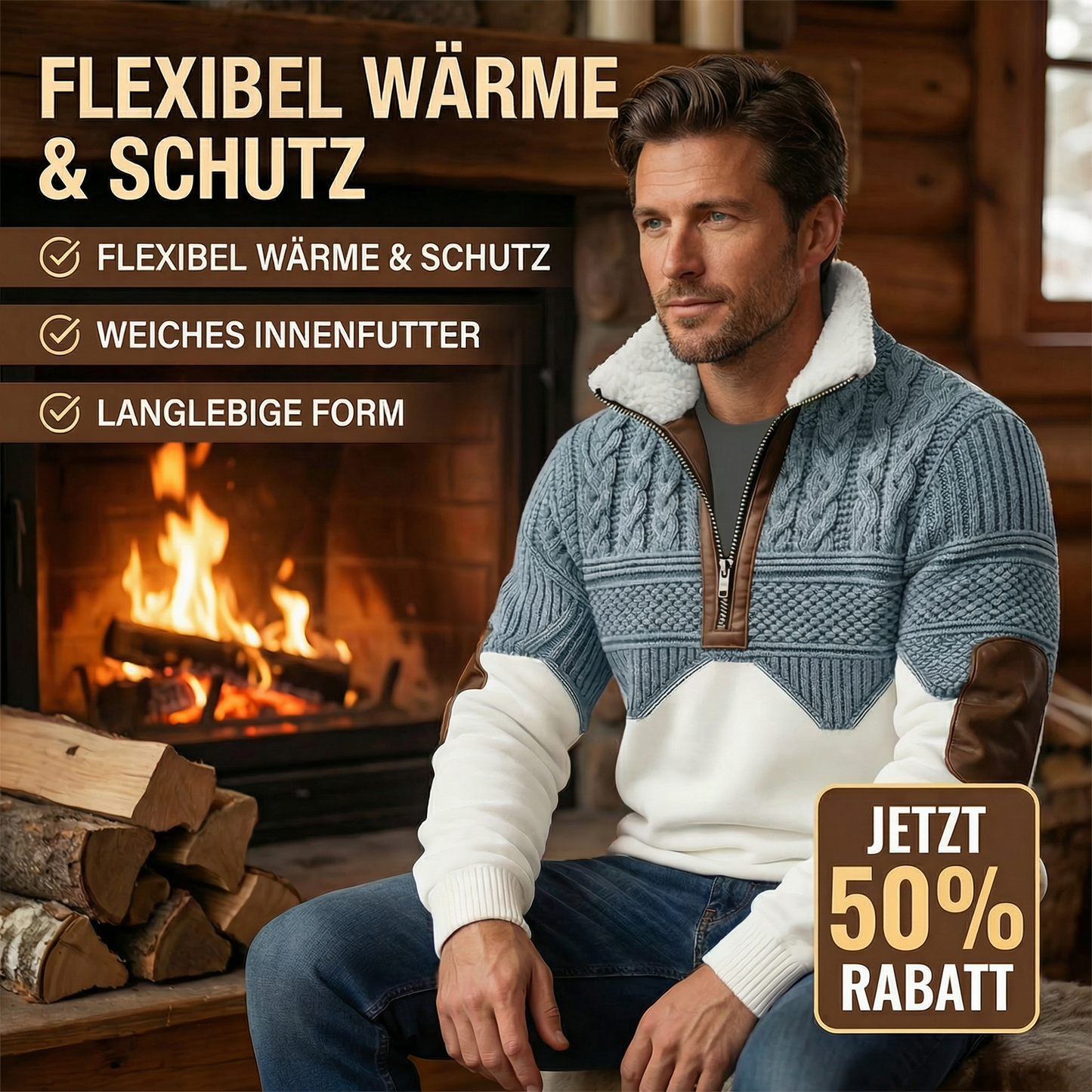 Mason – Reißverschluss-Pullover