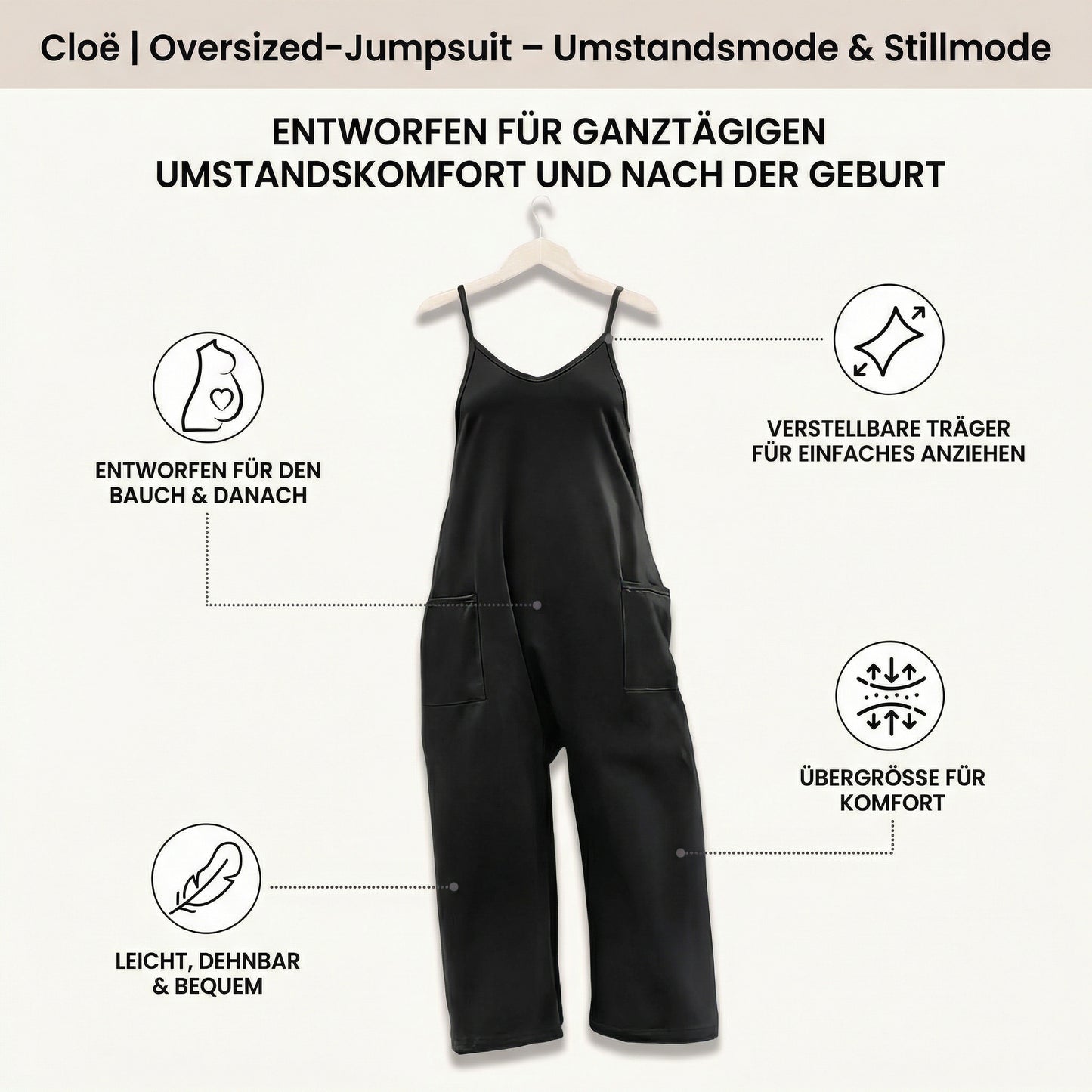 Cloë | Oversized-Jumpsuit – Umstandsmode & Stillmode